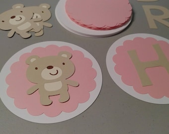 Teddy Bear Cupcake Toppers Bear Food Picks Teddy Bear Party Decor Woodland Animal Decor Bumblebee Party Camping Party Decor