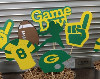 Football Centerpiece - Game Day Football Centerpiece - Helmet- Football- 6 Piece Set for Birthday Parties - Football Centerpiece #1