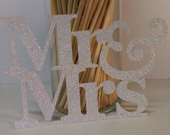 Soon To Be Mr & Mrs Wedding Cake Topper — Golden Glitter Bridal Shower Decor — Bride And Groom Cake Decoration - View #5