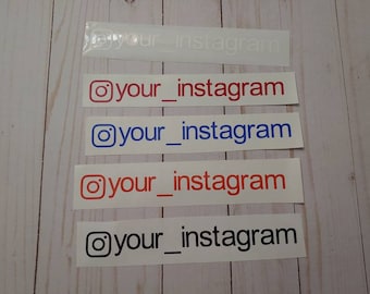 Instagram Car Decal - Instagram Decal - Car Window Decal - Custom Decal - Name Decal - Custom Stickers - TWO Custom Decals