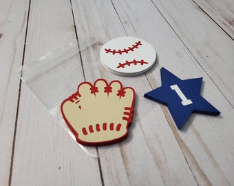Baseball Cupcake Toppers - Baseball Birthday Party - Baseball Baby Shower - 30 Cupcake Toppers - Baseball Party