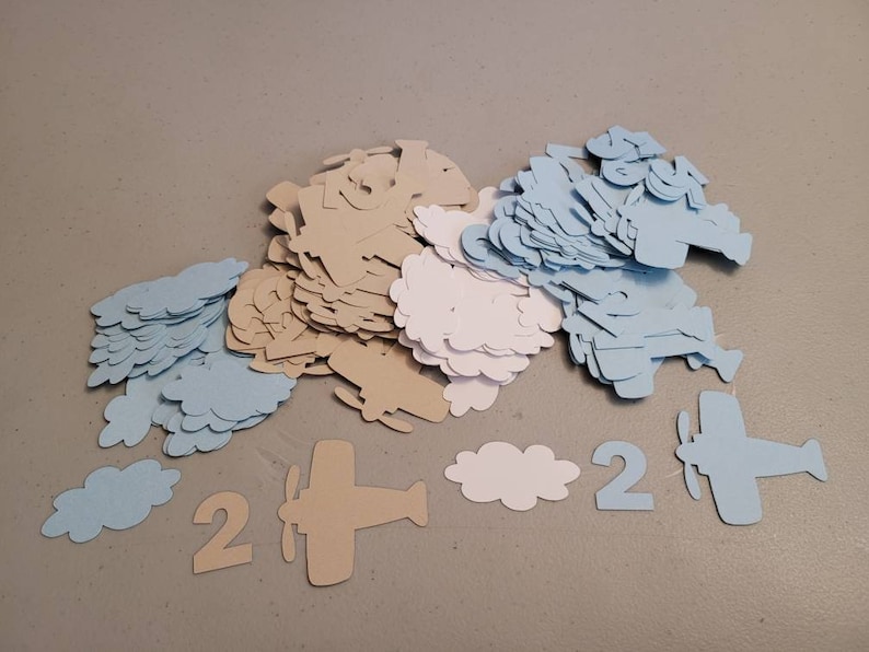 Airplane Table Confetti Airplane Themed Party Airplane Confetti Party Decorations Custom Confetti With Age