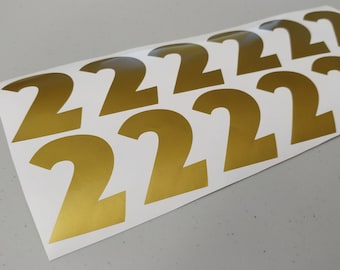 Number Stickers - Number Vinyl Decals - Number Stickers For Birthday Decorations - Cups - Tags - Favors - Plates