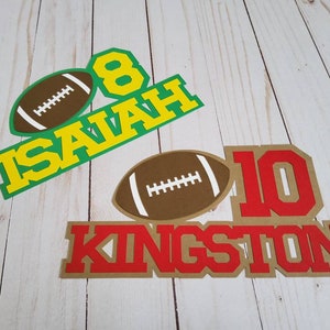 Football Cake Topper - Personalized Football Cake Topper - Football Themed Party - Football Personalized Cake Topper