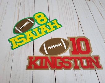 Football Cake Topper - Personalized Football Cake Topper - Football Themed Party - Football Personalized Cake Topper