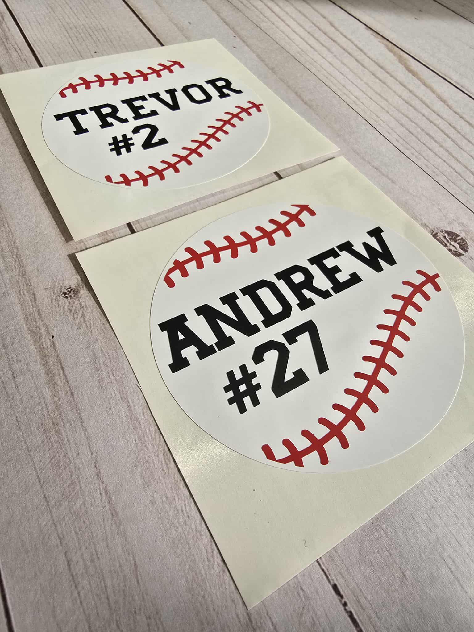 Personalized Baseball Vinyl Decal - Baseball Sticker - Etsy