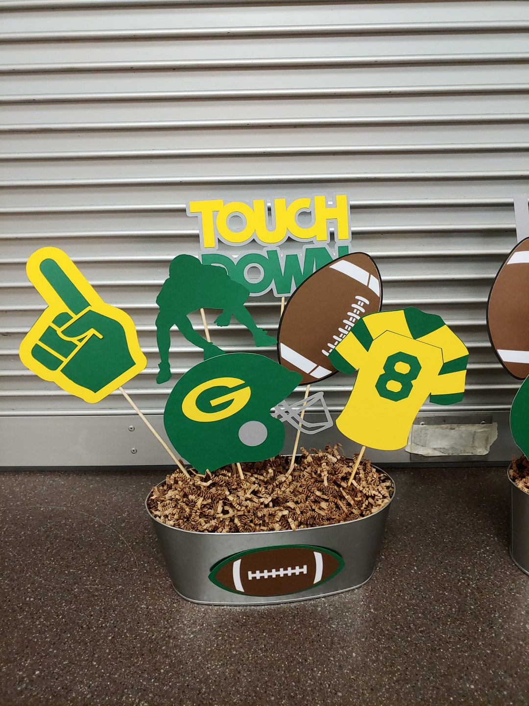 Football Centerpiece - Touchdown Football Centerpiece - Helmet ...