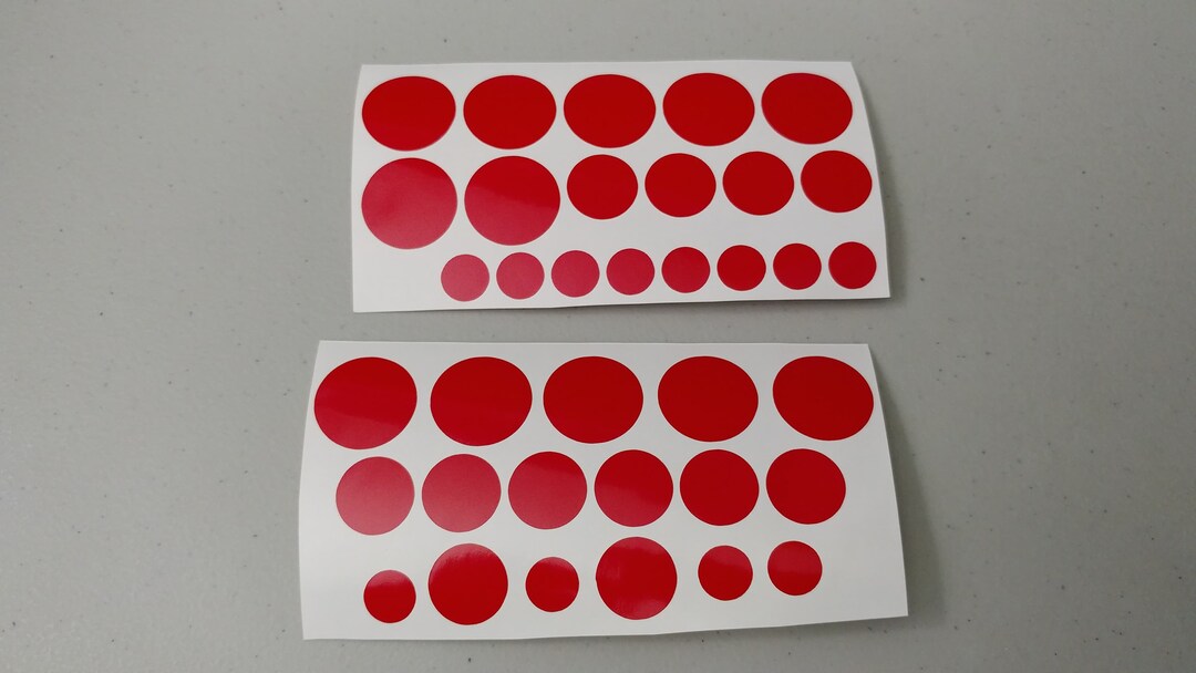 Vinyl Circles, 36 Round Vinyl Cutouts, Circle Stickers, Round Vinyl Die