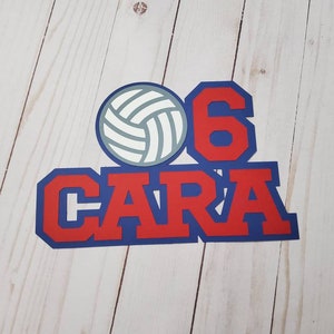 Volleyball Cake Topper - Personalized Volleyball Cake Topper - Volleyball Themed Party - Volleyball Personalized Cake Topper