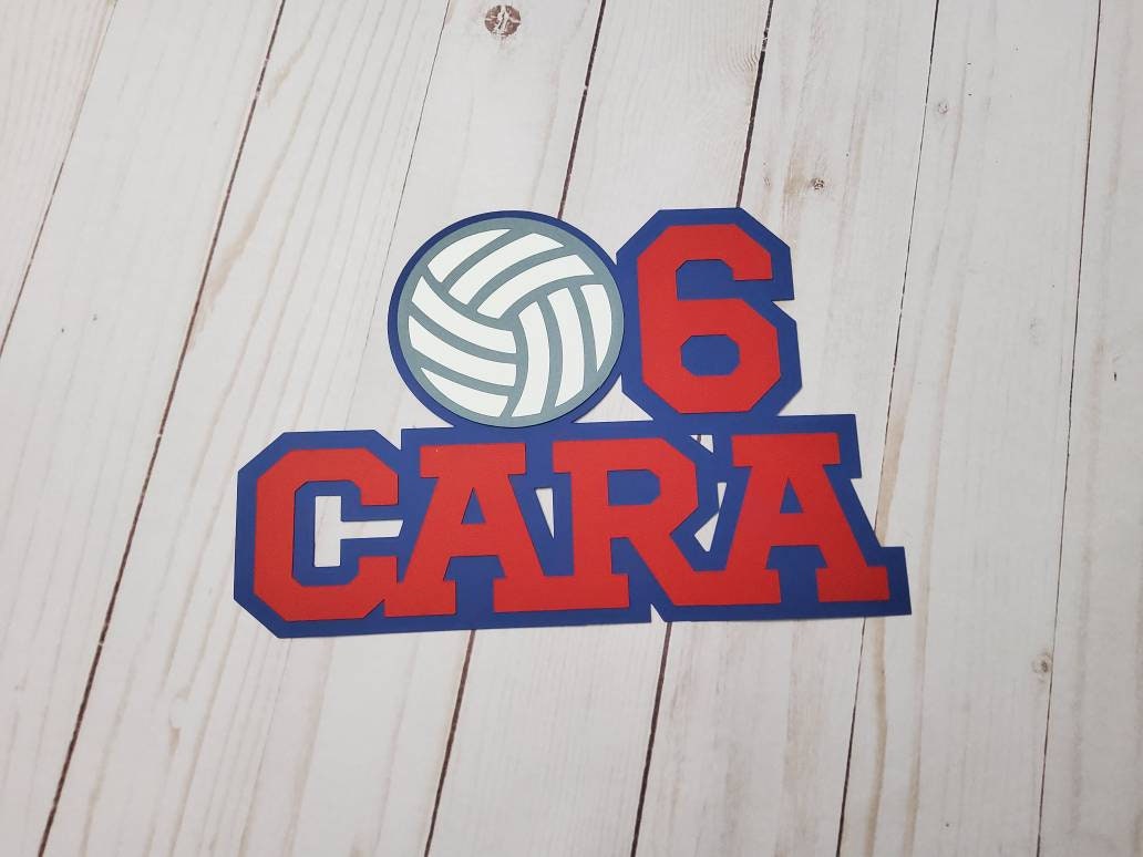 Volleyball Cake Topper Personalized Volleyball Cake Topper Etsy