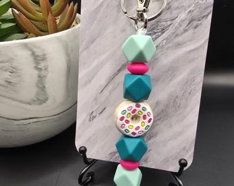 Keychains | Silicone Beaded | Gift Ideas | Custom Beaded Keychain | Cute Keychain | Ships in 24 Hrs
