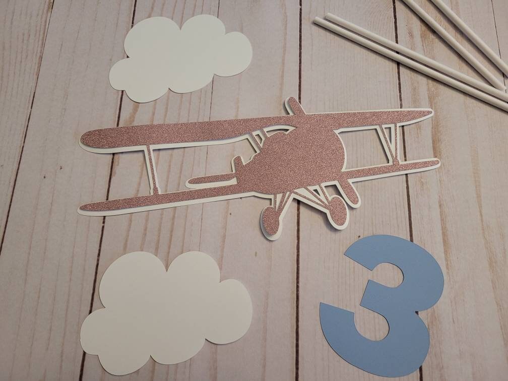 Airplane Cake Topper Airplane Themed Party Airplane Cake | Etsy