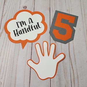 High Five I'm A Handful Centerpiece - I'm A Handful Centerpiece - High Five Party Decorations - High Five I'm A Handful Birthday