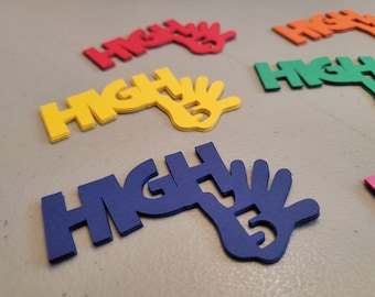 High Five Cupcake Toppers - High Five I'm Five Party Theme - High Five Party Decorations - 28 Cupcake Toppers