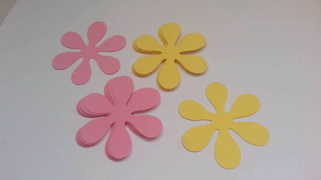 Flower Cutouts, Flower Die Cuts, 27 Flower Cutouts, Cardstock Die Cuts ...