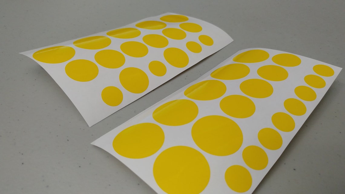 Vinyl Circles, 36 Round Vinyl Cutouts, Circle Stickers, Round Vinyl Die ...