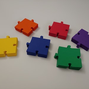 Puzzle Piece Cutouts, 3 Inch Puzzle Pieces, Puzzle Piece Die Cuts, Choose Your Colors Puzzle Pieces