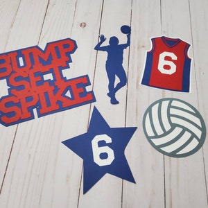 Volleyball Centerpiece - Bump Set Spike Volleyball Centerpiece - Volleyball Theme Birthday Parties