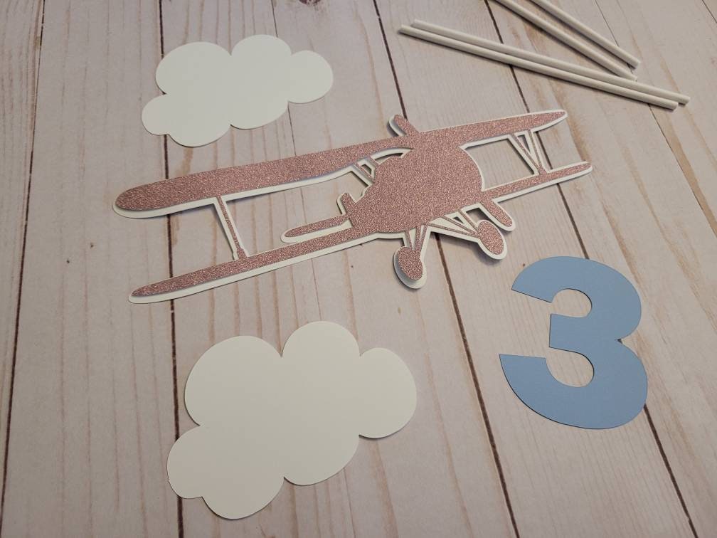 Airplane Cake Topper Airplane Themed Party Airplane Cake | Etsy