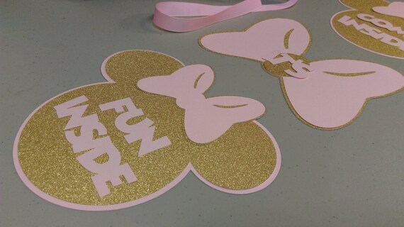 Minnie Mouse Door Sign Diy Minnie Mouse Banner Light Pink Gold Glitter Minnie Bedroom Door Sign Come Inside Its Fun Inside Diy Project
