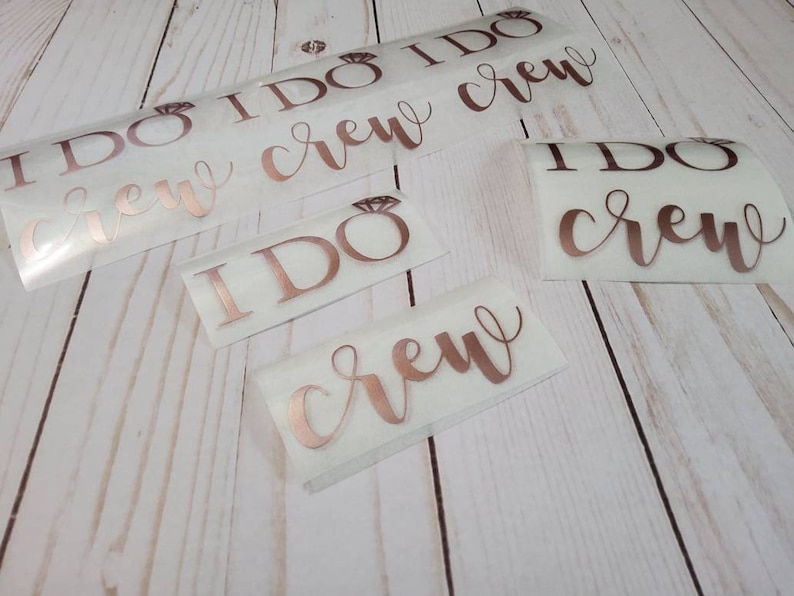 I Do Crew Iron-on Decals - Bridal Iron-on Decals - Face Mask Decals ...