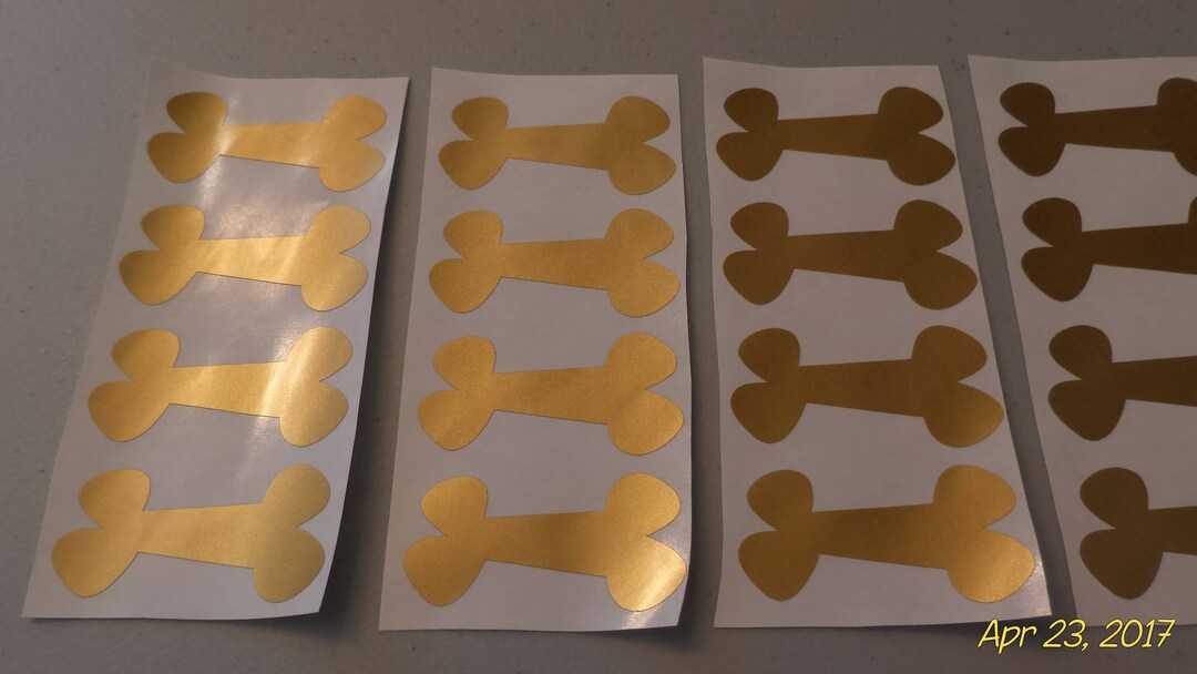 Bone Inlay Sticker Dog Bone Vinyl Stickers, Choose Your Own Color, Approx 1 Inch Tall, Qty ...