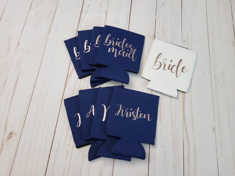 Bridesmaid Can Coolers Personalized Coolers Wedding Party Can Coolers Bride Can Coolers Bridal Party Gifts