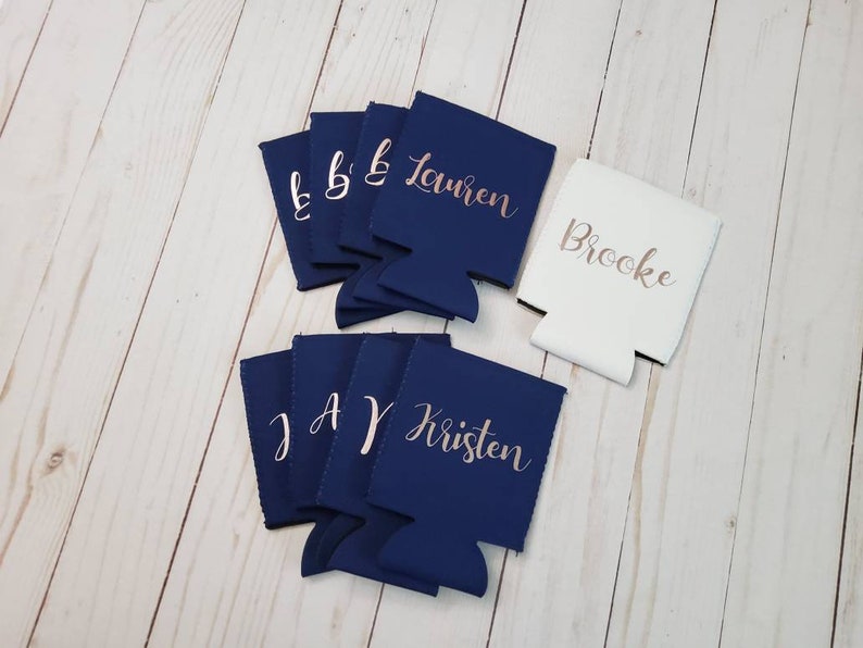Bridesmaid Can Coolers Personalized Coolers Wedding Party Can Coolers Bride Can Coolers Bridal Party Gifts