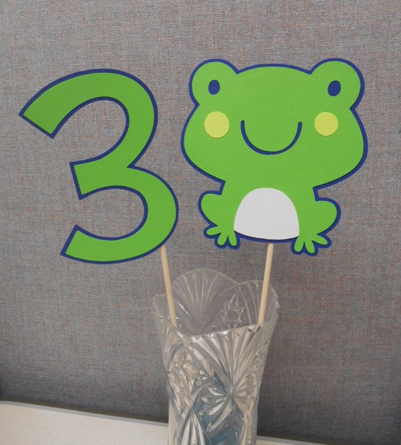Summer Frog Cupcake Toppers - 12PCS, 6 Designs, Food Safe Cardstock For Pool & Birthday Parties