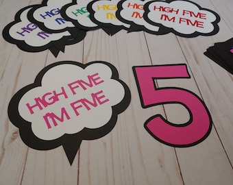 High Five I'm Five Centerpiece - High Five Centerpiece - High Five Party Decorations