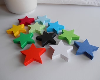 60 Stars (2 inches) Cardstock Die Cuts for Scrapbooking, Cupcake Toppers, Tags, Banners, Centerpieces, Party Favors