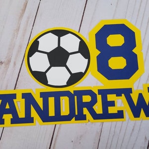 Soccer Cake Topper - Personalized Soccer Cake Topper - Soccer Themed Party - Soccer Personalized Cake Topper