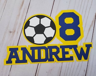 Soccer Cake Topper - Personalized Soccer Cake Topper - Soccer Themed Party - Soccer Personalized Cake Topper