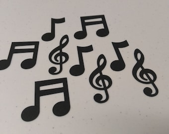 Music Notes Die Cuts, 64 Musical Notes Cutouts, 1.5 Inches, for Scrapbooking, Invitations, Tags, Scrapbooking, Birthday Party Decorations