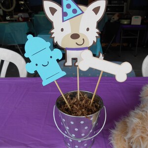 Dog Theme Centerpiece - Dog Birthday Party - Puppy Baby Shower - Dog Table Decor - Dog Cake Topper