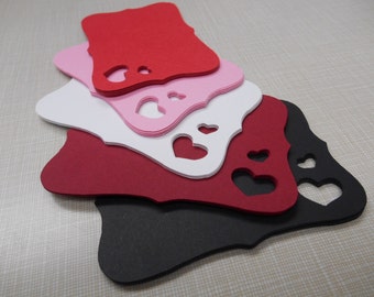 Heart Gift Tags / Product Tags, Cardstock Die Cuts for Scrapbooking, Tags, Banners, Centerpieces, Party Favors