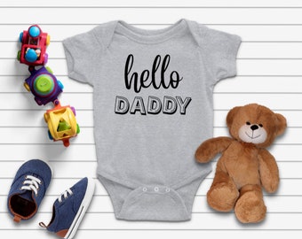 Hello Daddy Baby Bodysuit - Daddy Baby One-Piece - Baby Bodysuit Hello Daddy