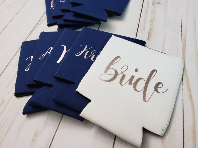 Bridesmaid Can Coolers Personalized Coolers Wedding Party Can Coolers Bride Can Coolers Bridal Party Gifts
