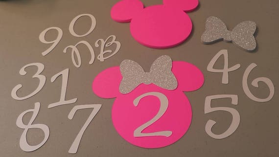 Diy Minnie Mouse Birthday Banner Months Nb To 12 Months Etsy