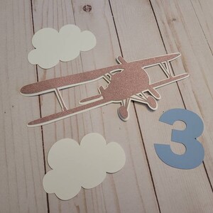 Airplane Cake Topper - Airplane Themed Party - Airplane Cake Topper With Age