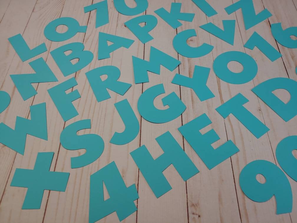 Custom Cutout Letters, Letters in Fun Block Font, DIY Letter Cutouts ...