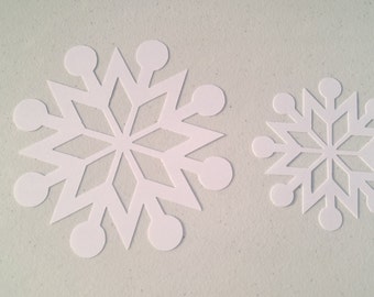 Christmas, Holiday, Snowflakes, 6 inches and 4 inches, Die Cut Snowflakes