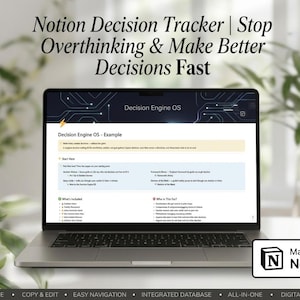 Notion Decision Making Template | Decision Journal | Productivity System - (Digital Download)