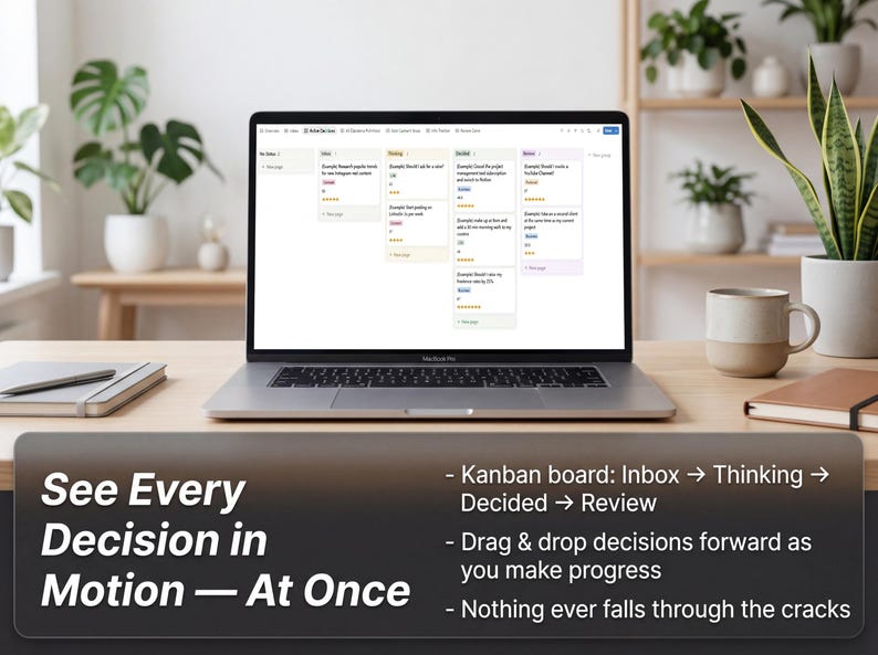 Notion Decision Making Template | Decision Journal | Productivity System - (Digital Download) image 8