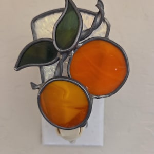 4 inch handgemaakt nachtlampje - Citrus sinaasappel