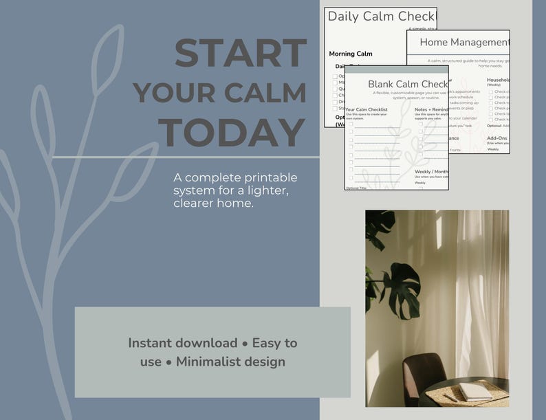 Printable Home Management Checklist Pack: Daily and Weekly Routines ...