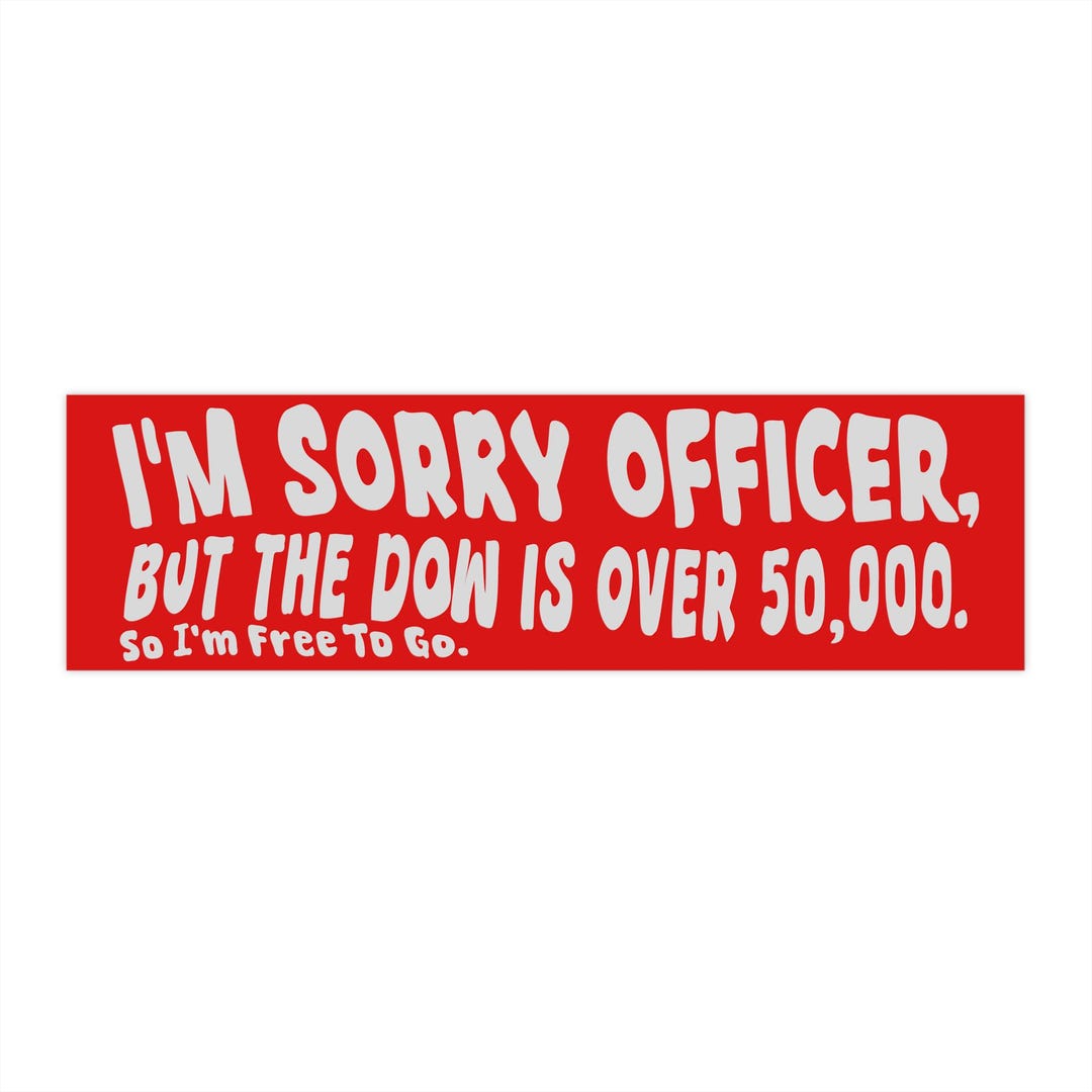 DOW Over 50,000 Bumper Sticker - Etsy