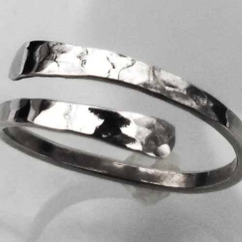 Toe Ring Sterling Silver Adjustable Size 3 4 Double Band Etsy