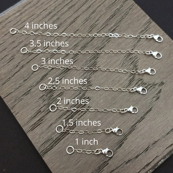 2.5 Chain extenders 925 Sterling Silver Extencion for Necklace or