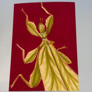 5x7 Art Print - Leaf Bug - Cute Wall Art - Small Art Print - Original Artwork by Aubrey Osgood